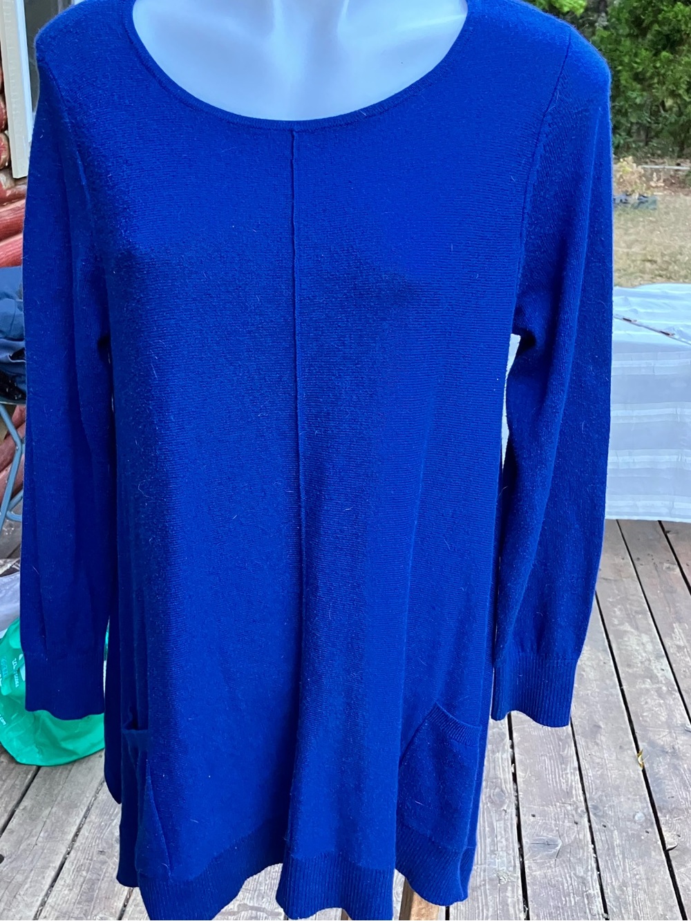 Flowy soft Tunic hi-lo cotton sweater tunic with pockets large